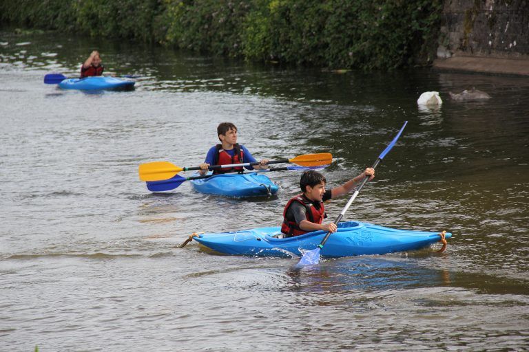Kayaking on river Exe