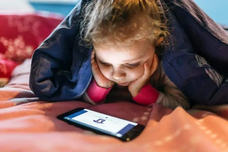 girl watching a smartphone