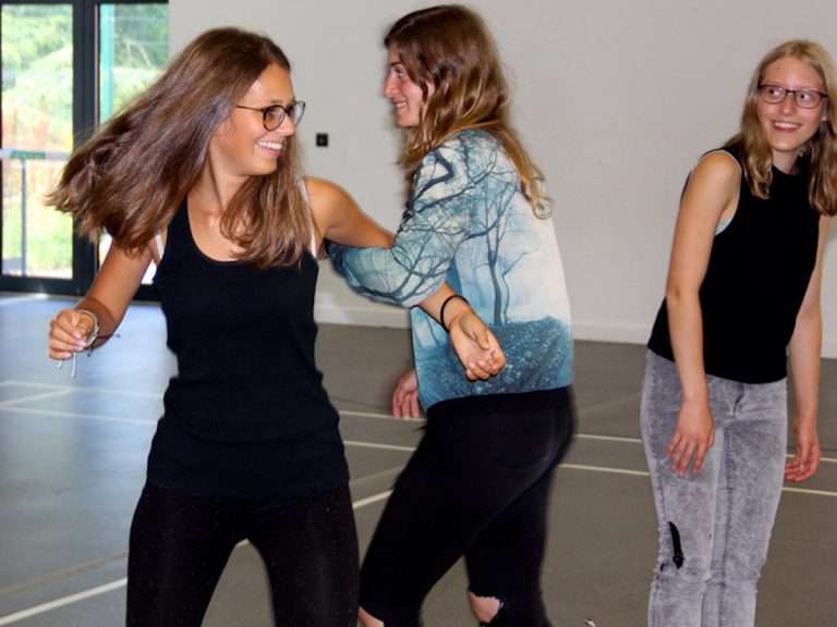 enthusiastic dancing
